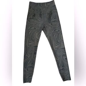 Beyond Yoga High Rise Midi Swirl Dye Leggings-Olive Green-Size Small